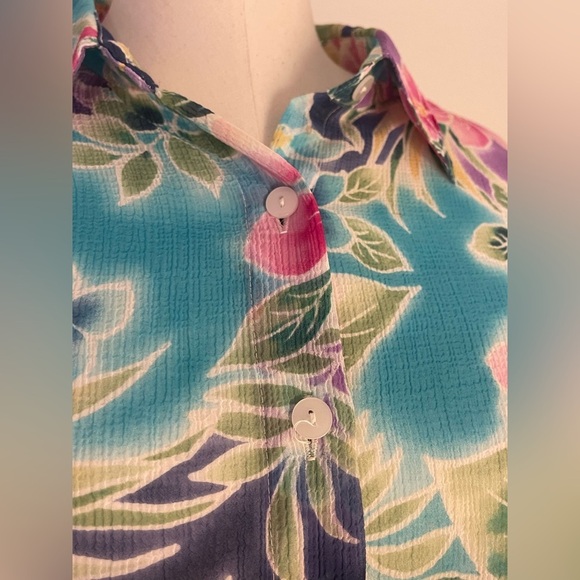 Alfred Dunner Colorful Women’s Floral Top | Size 12P - Picture 4 of 11